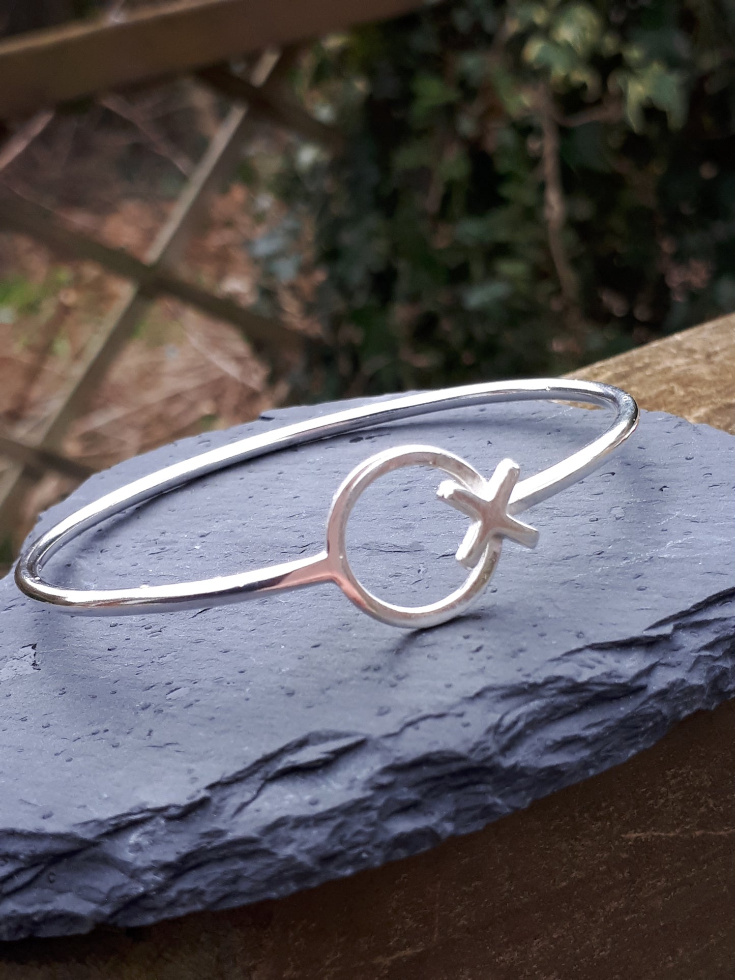 Hugs and Kisses Silver Bangle