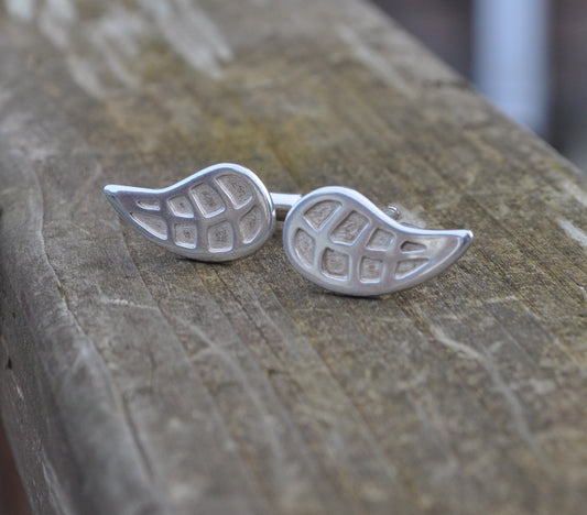 Silver Leaf Cuff Links
