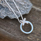 Hugs and a Kiss Single Silver and 9ct Gold Pendant