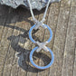 Hugs and Kisses  Double Silver and 9ct Gold Pendant