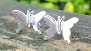 Silver Butterfly Stud Earrings
