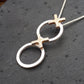 Hugs and Kisses  Double Silver and 9ct Gold Pendant