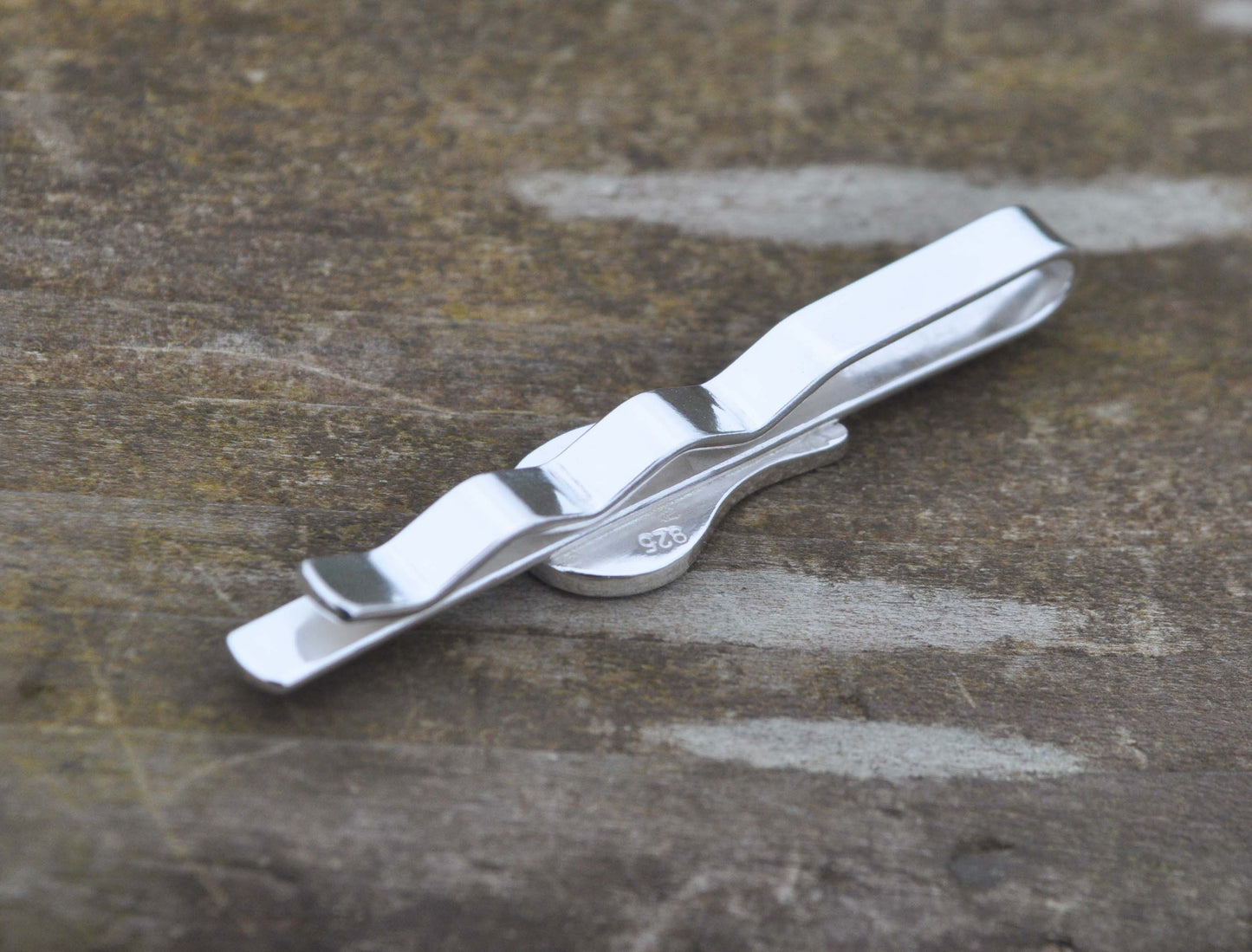 Silver Leaf Mens Tie Slide