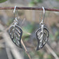 Silver Leaf Dangle Earrings